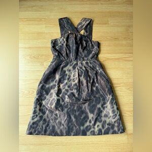 Banana Republic Strapless Dress - Brown and Black Pattern